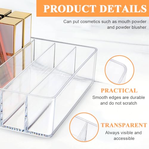 MAYCREATE® Make Up Organizers and Storage for Vanity 7 Sections Divided Clear Acrylic Cosmetics Organizer for Drawer and Bathroom 3 PCS MAYCREATE® Make Up Organizers and Storage for Vanity 7 Sections Divided Clear Acrylic Cosmetics Organizer for Drawer and Bathroom 3 PCS